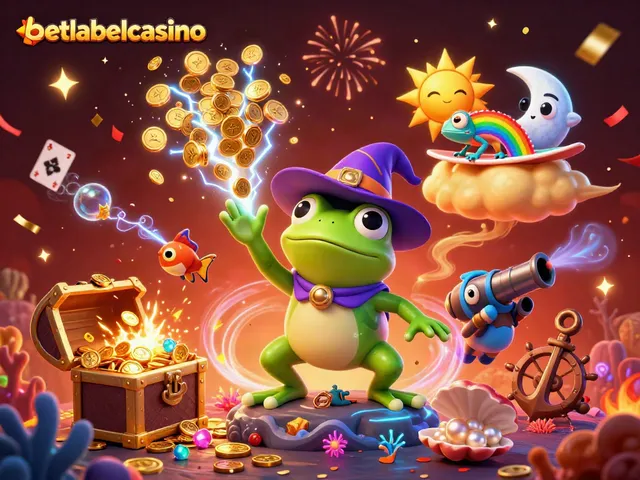 Experience the excitement of betlabelcasino with a storm of golden coins and vibrant gaming elements.